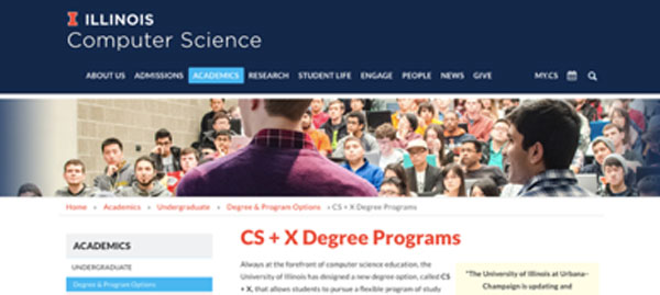 CS + X Degree Programs at University of Illinois
