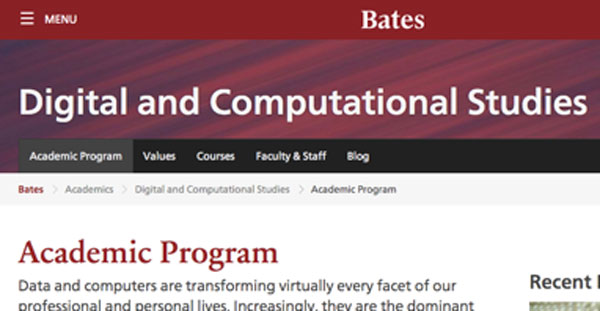 Digital and Computational Studies Program at Bates College